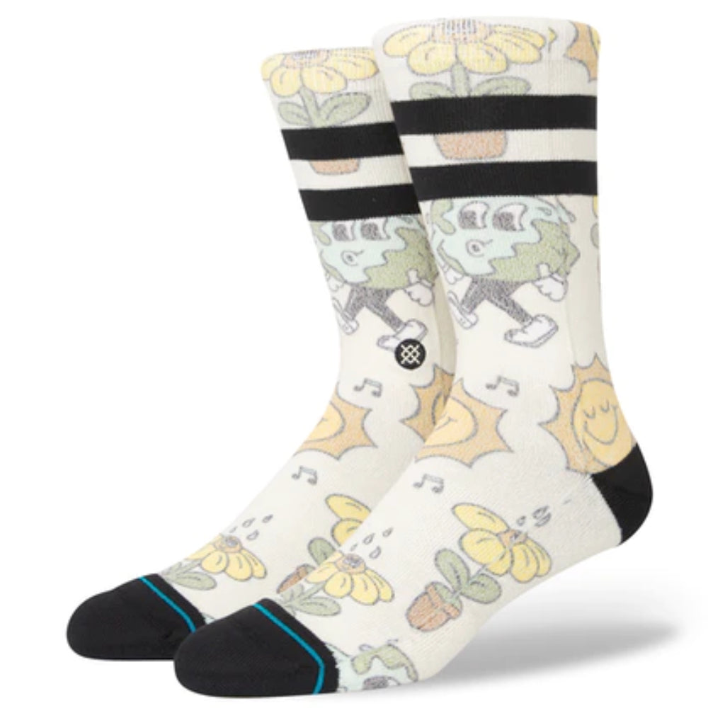 Stance Nice Mooves Crew Off White Socks