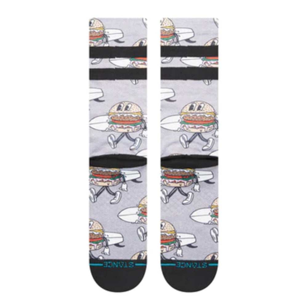 Stance Sandy Crew Grey Socks Back Arch Support