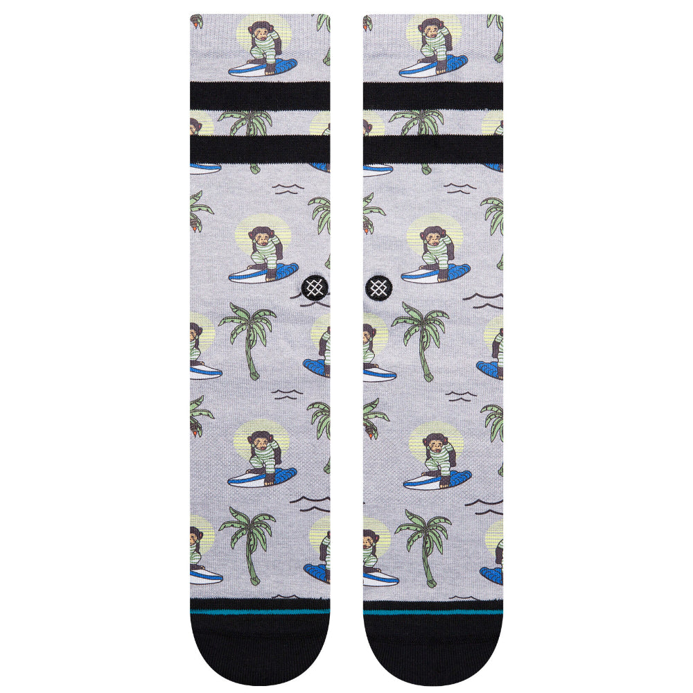 Stance Surfin Monkey Crew Socks Front