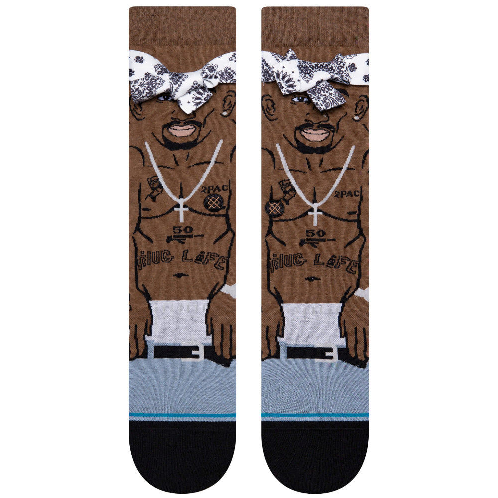 Stance Tupac Shakur Resurrected Crew Socks Front