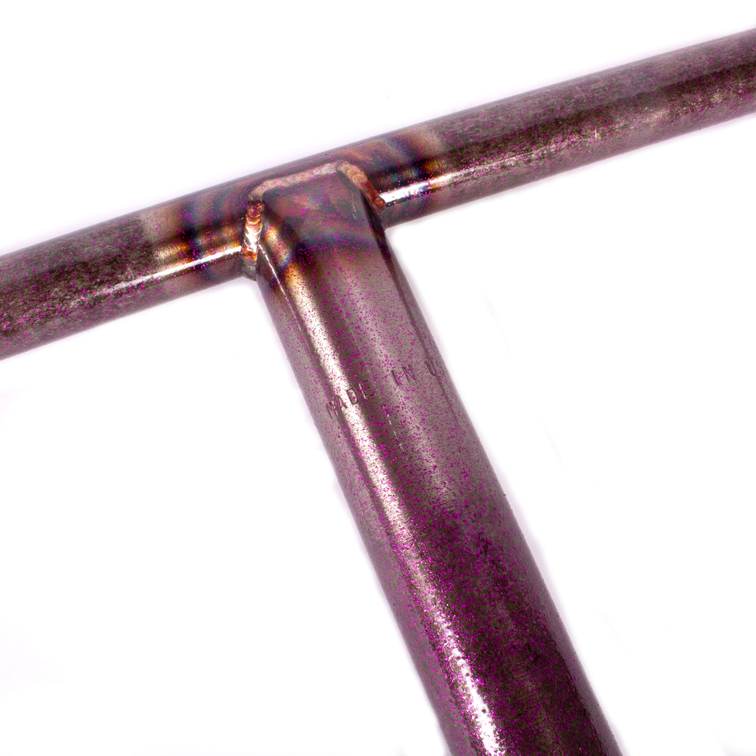 Proto Retro V3 Stardust Neon Pink - Scooter Bars Made In USA Stamp Back View