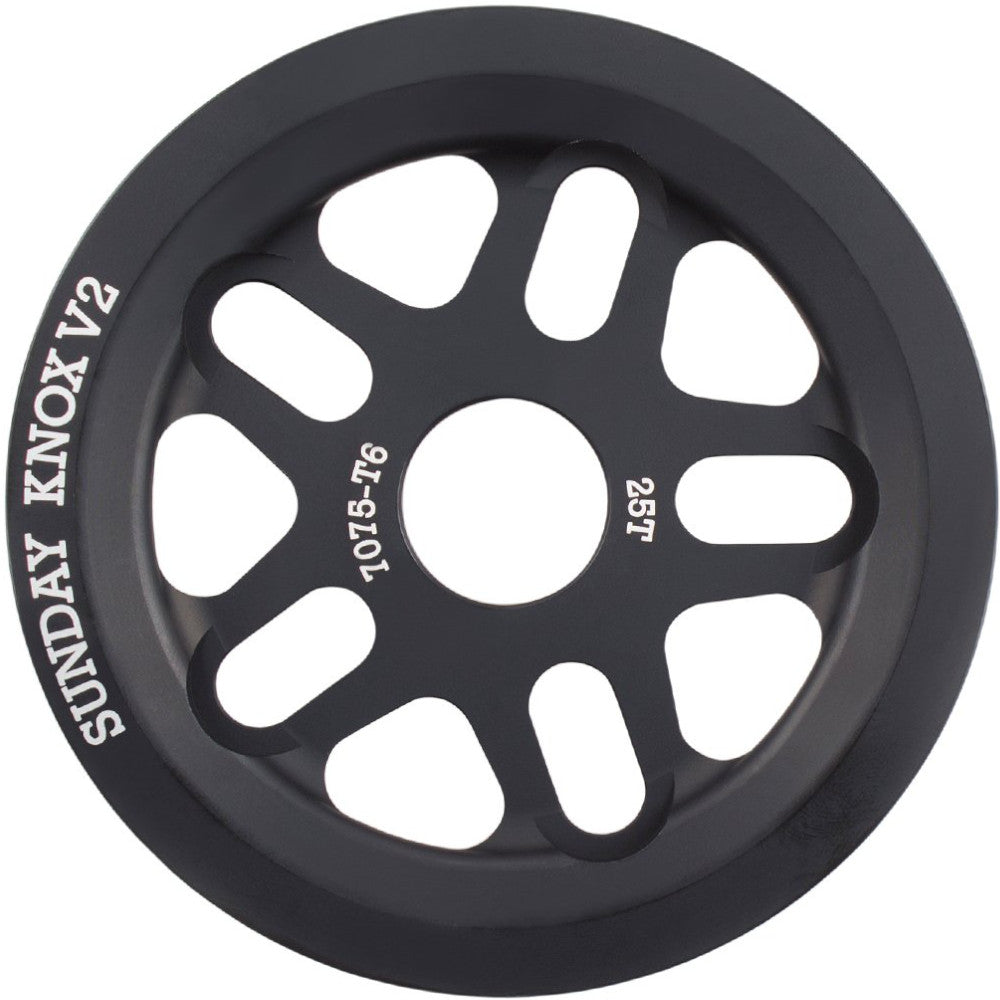 Sunday Knox V2 Black 25T - BMX Sprocket Close Up