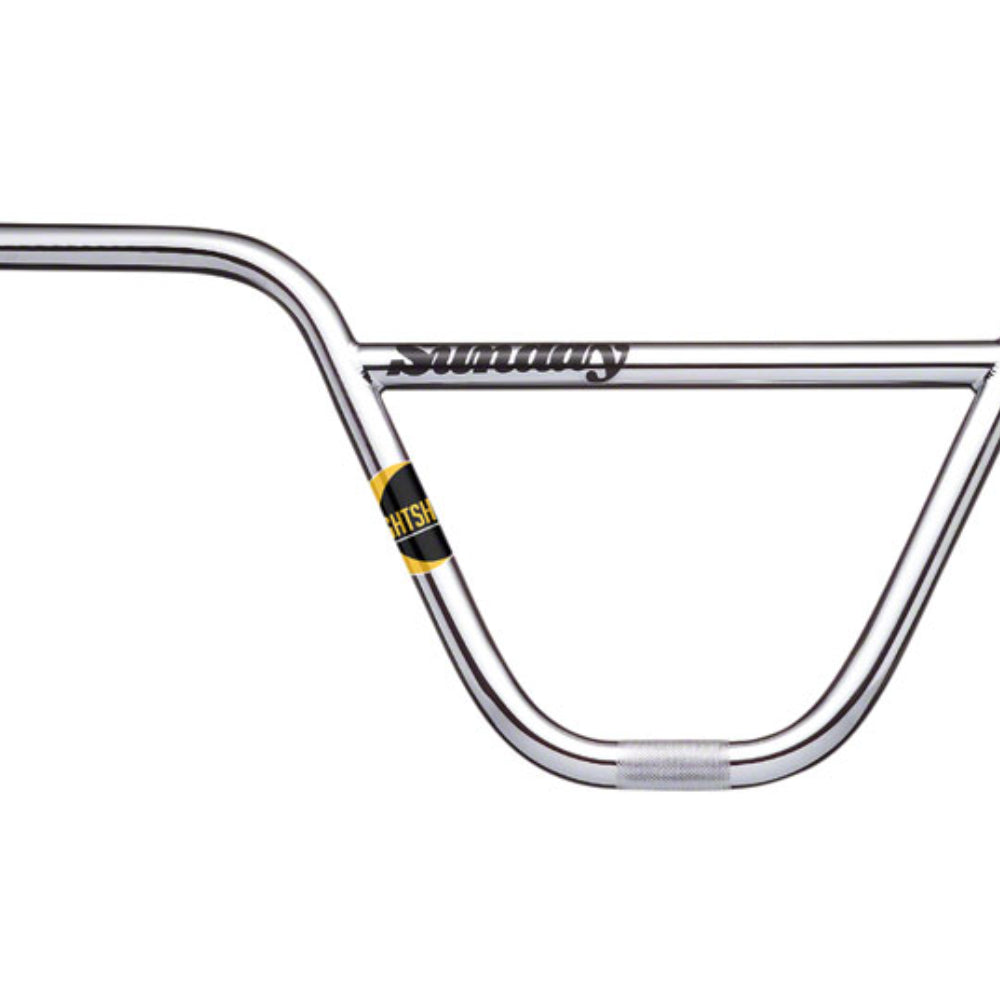 Sunday Nightshift Chrome 9.625" BMX Bars Close Up