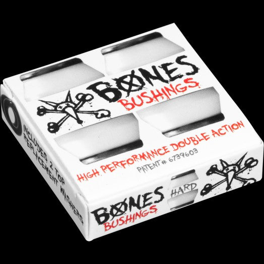 Bones Hardcore Bushings - Skateboard Hardware White Hard