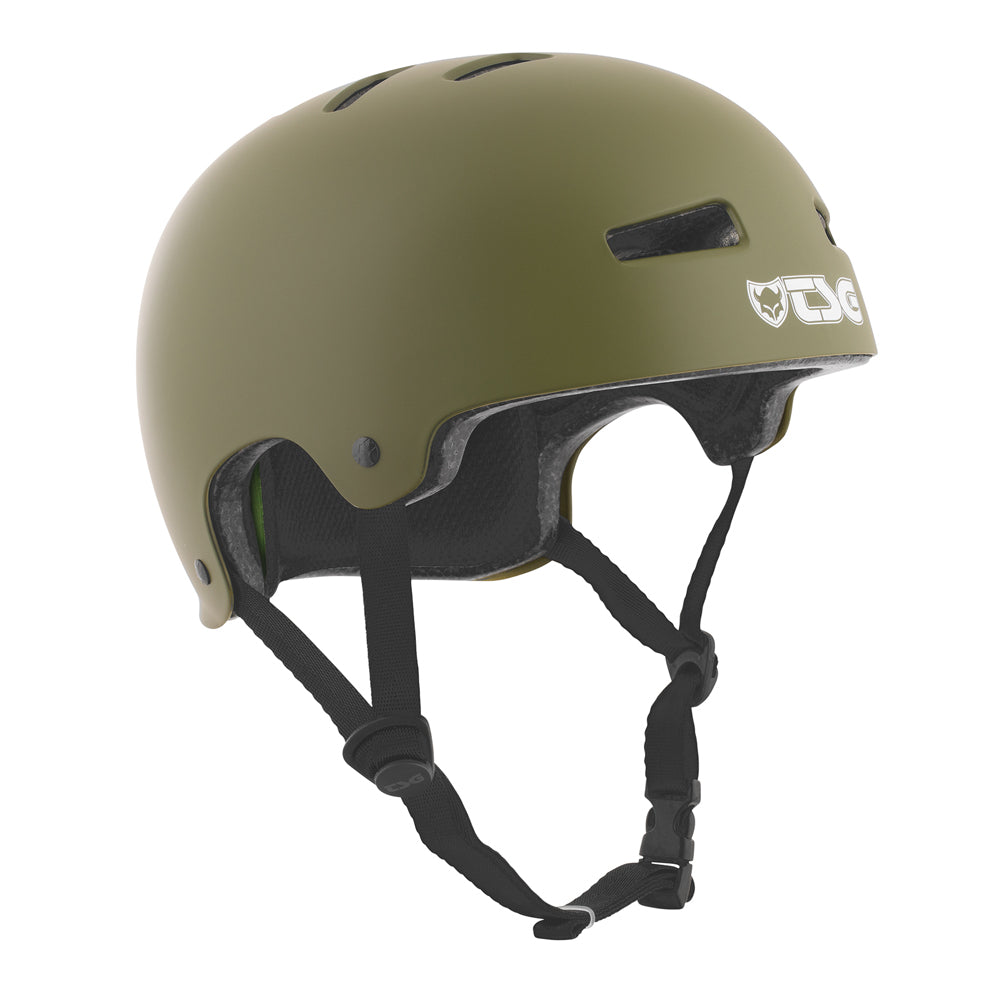 TSG Evolution Solid Color Satin Olive (CERTIFIED) - Helmet