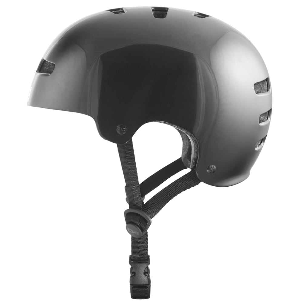 TSG Evolution Youth Injected Color Black Certified Helmet Left