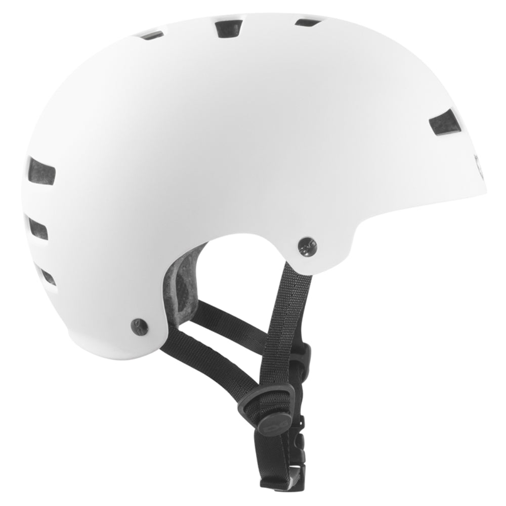 TSG Evolution Youth Solid Color Satin White Certified Helmet Right