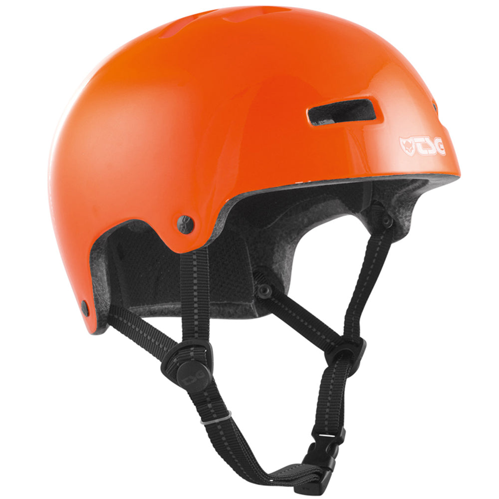 TSG Nipper Maxi Solid Color Gloss Orange (CERTIFIED) - Helmet Close Up
