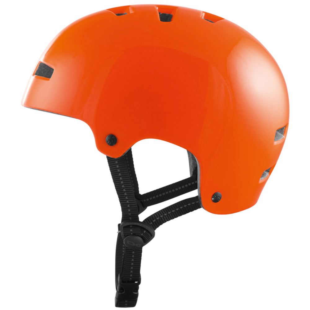 TSG Nipper Maxi Solid Color Gloss Orange (CERTIFIED) - Youth Helmet Left Side