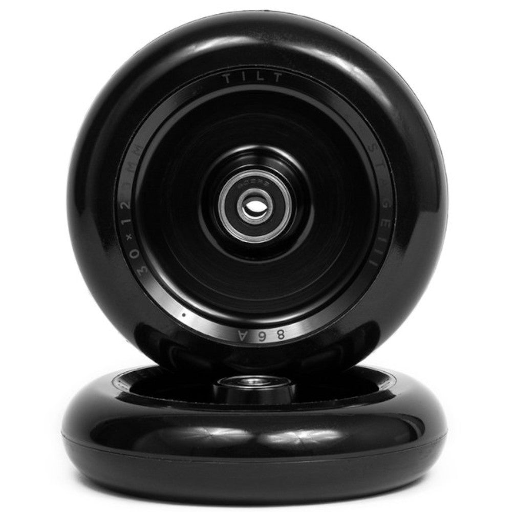 Tilt Durare Full Wheels Black 110X24mm (PAIR) - Scooter Wheels