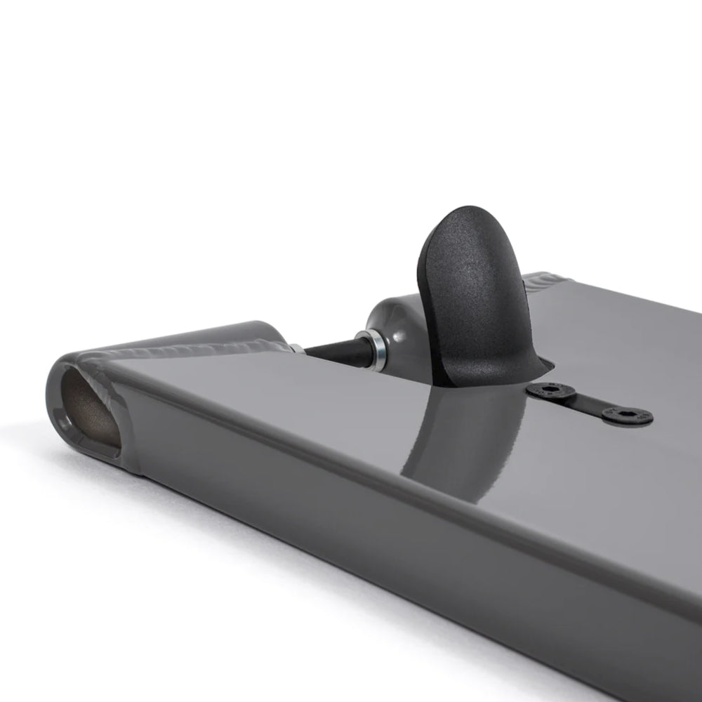 Tilt Method Gunmetal Freestyle Street Scooter Deck With Convex Tangential Bottom Fender Brake Ajustable