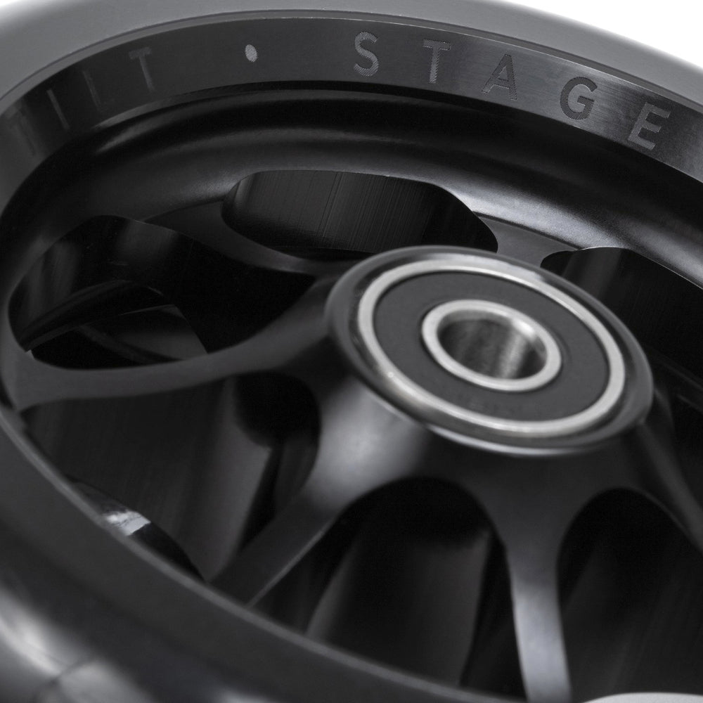 Tilt Stage 3 Durare Spoked Black 110X24mm Freestyle Scooter Wheels Core Close Up