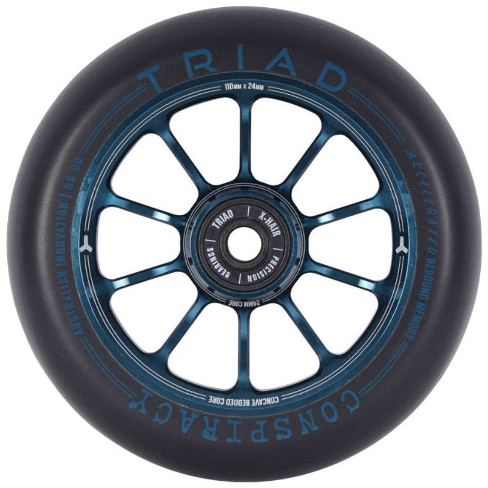 Triad Conspiracy 110mm Lightweight Freestyle Scooter Wheels Blue