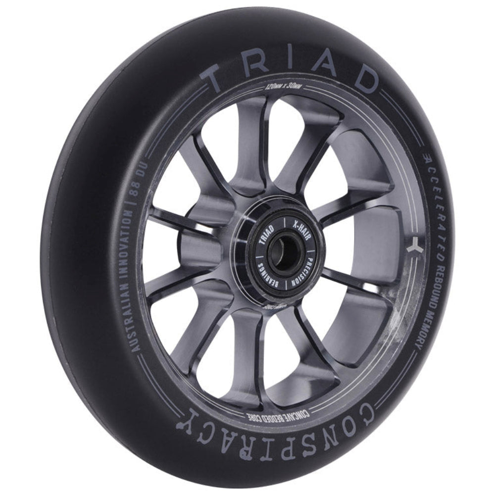 Triad Conspiracy 120x30mm Freestyle Scooter Wheels Titanium Angle