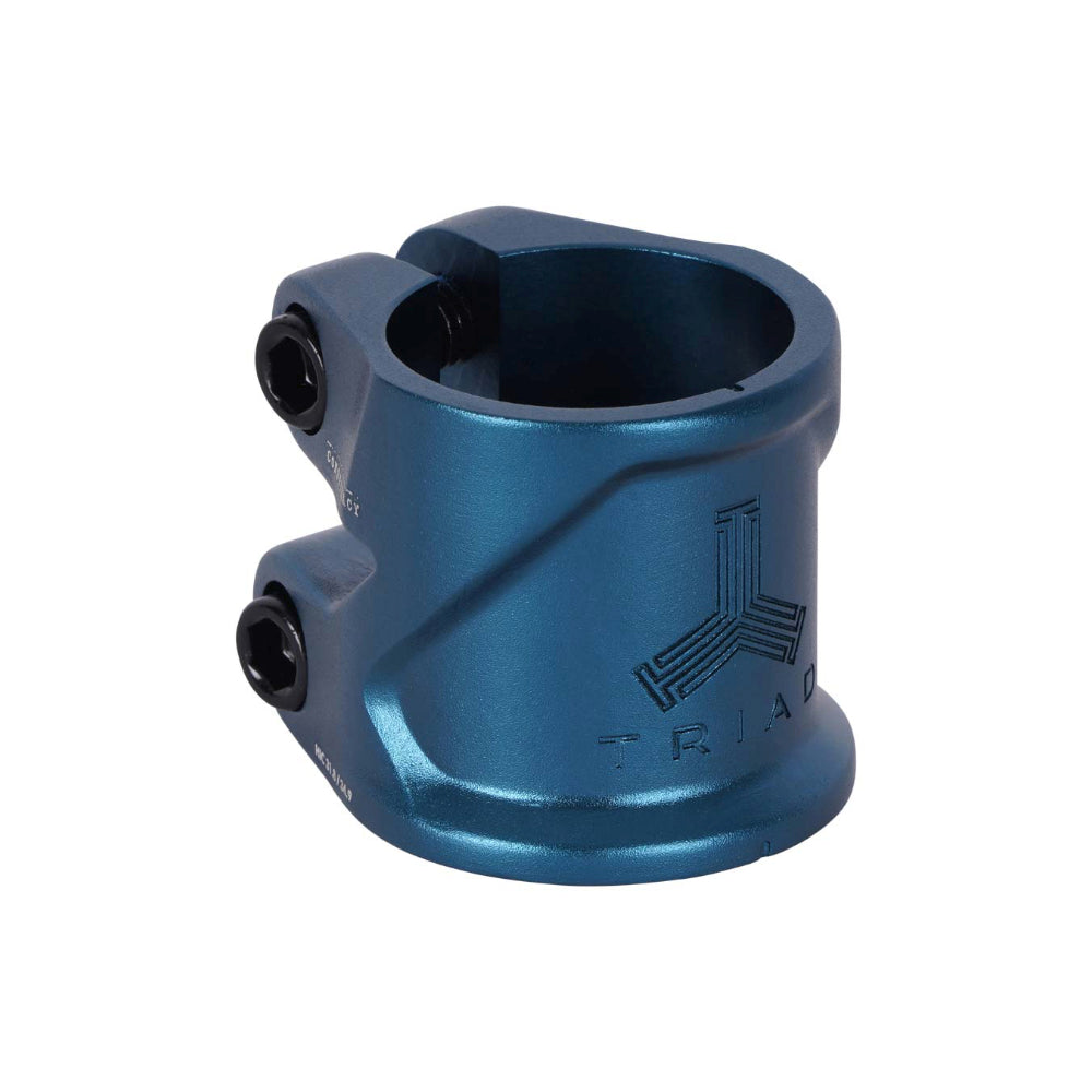 Triad Conspiracy 2 Bolt Freestyle Scooter Clamp With Integrated Dust Cap Blue