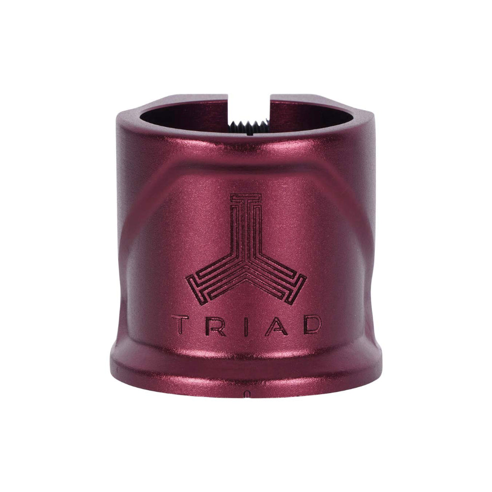 Triad Conspiracy 2 Bolt Freestyle Scooter Clamp With Integrated Dust Cap Red Front Logo