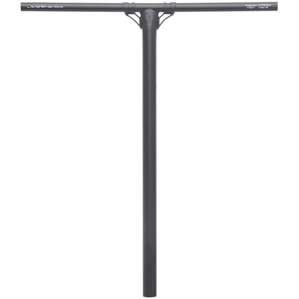 Triad Launder Oversized Butted Freestyle Scooter T-Bars with Gussets Black