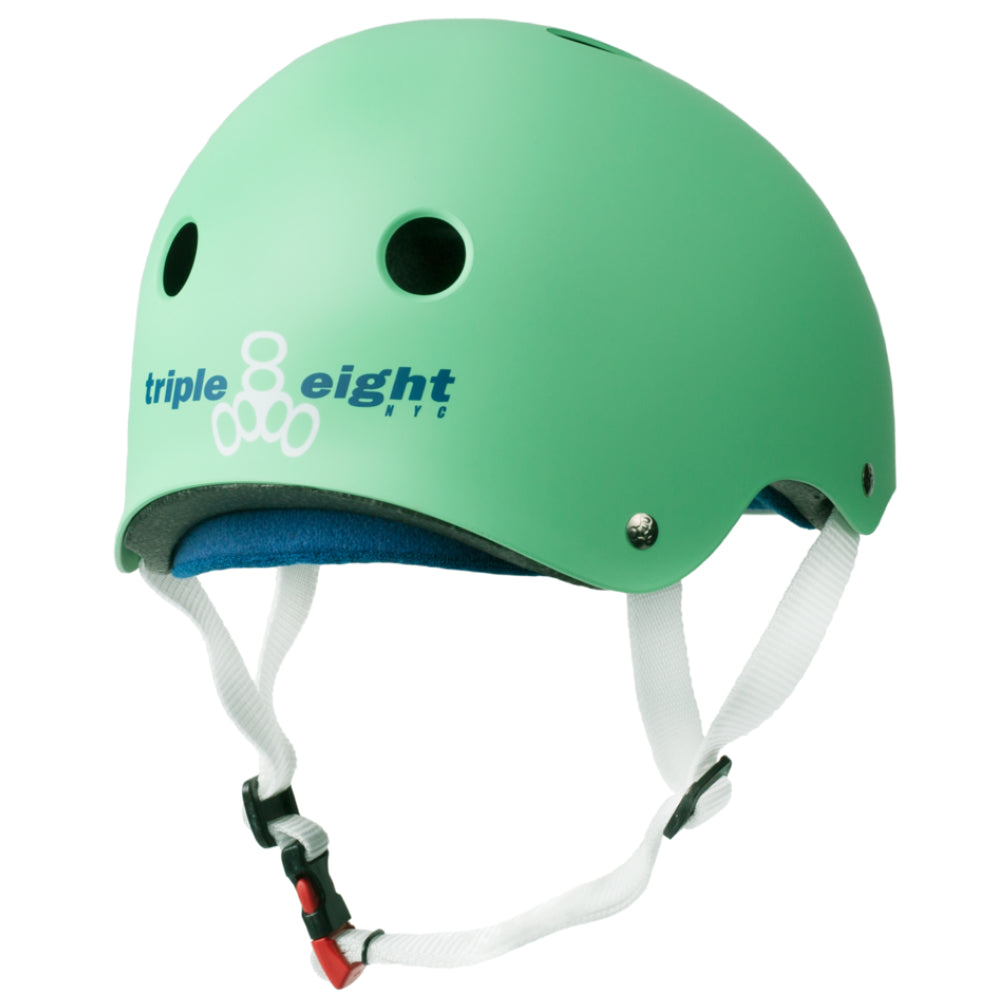 Triple 8 The CERTIFIED Sweatsaver Mint Rubber - Helmet Back View