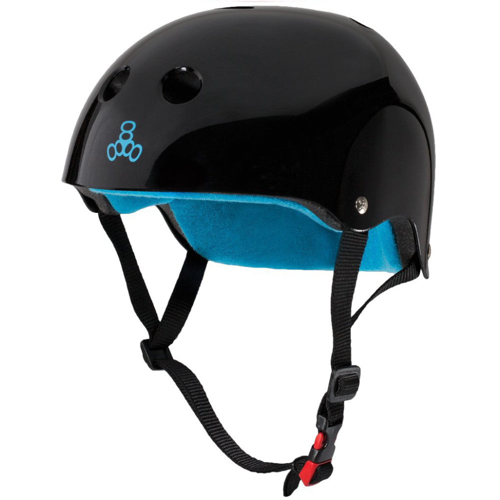 Triple 8 The CERTIFIED Sweatsaver Black Glossy - Helmet