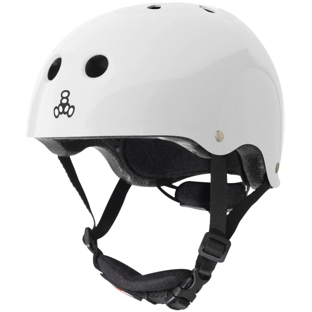 Triple 8 Youth Lil 8 White Gloss (CERTIFIED) - Helmet