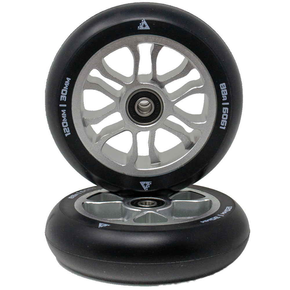 Trynyty Exodus 120x30mm Freestyle Scooter Wheels Silver