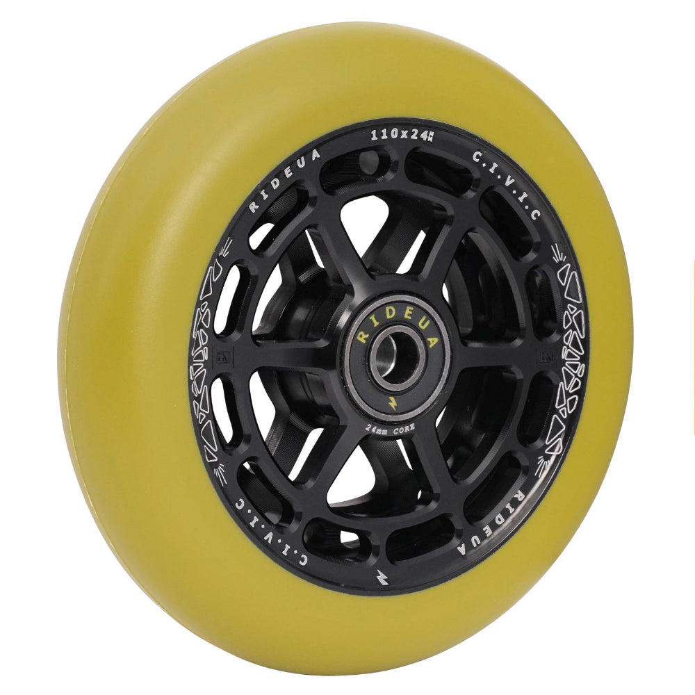 UrbanArtt Civic 110x24mm Scooter Wheels Black Army Green Angle Hollow Core