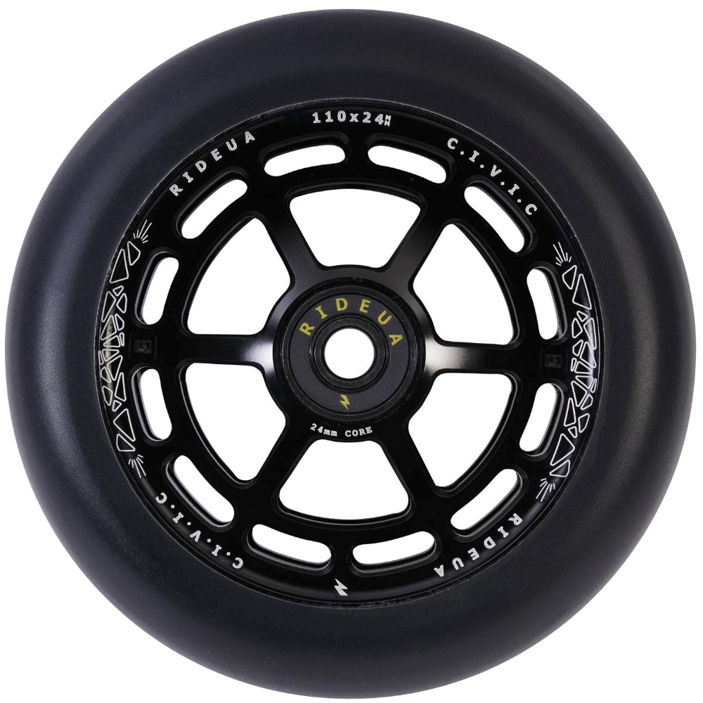 UrbanArtt Civic 110x24mm Scooter Wheels Black Black