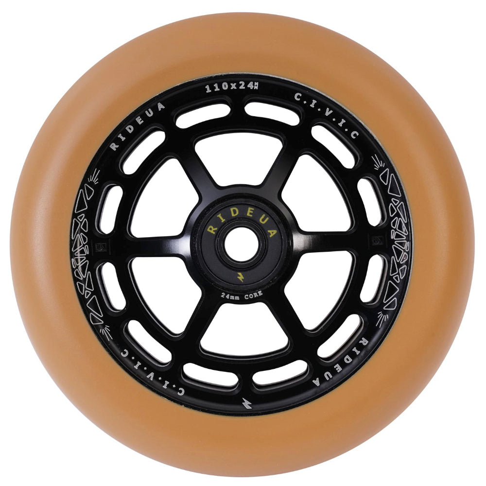 UrbanArtt Civic 110x24mm Scooter Wheels Black Gum Light