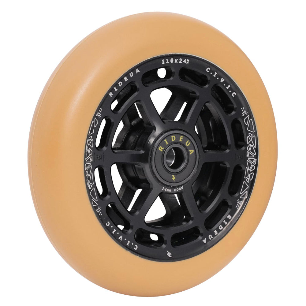 UrbanArtt Civic 110x24mm Scooter Wheels Black Gum Angle Hollow Core