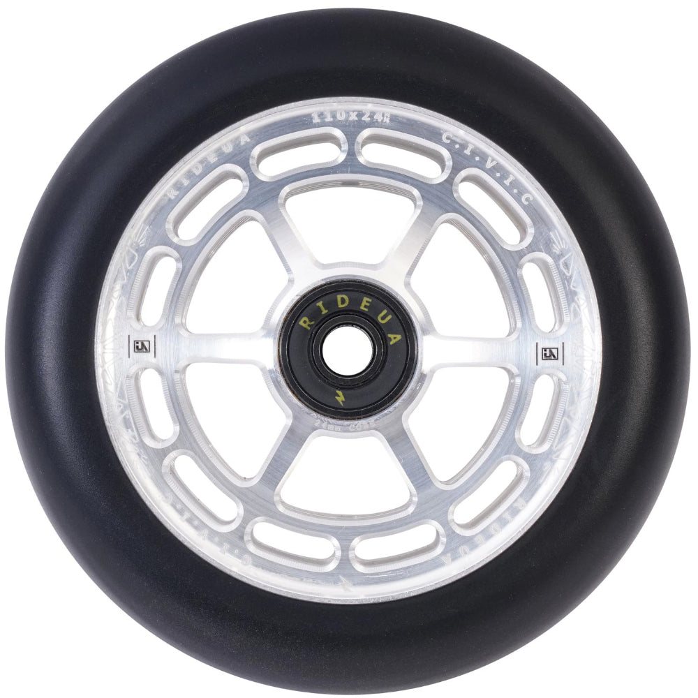 UrbanArtt Civic 110x24mm Scooter Wheels Raw Black Light