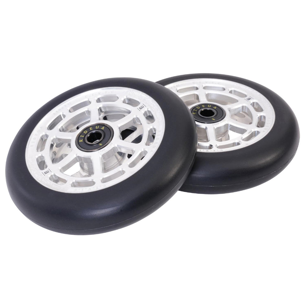 UrbanArtt Civic 110x24mm Scooter Wheels Raw Black Pair UA