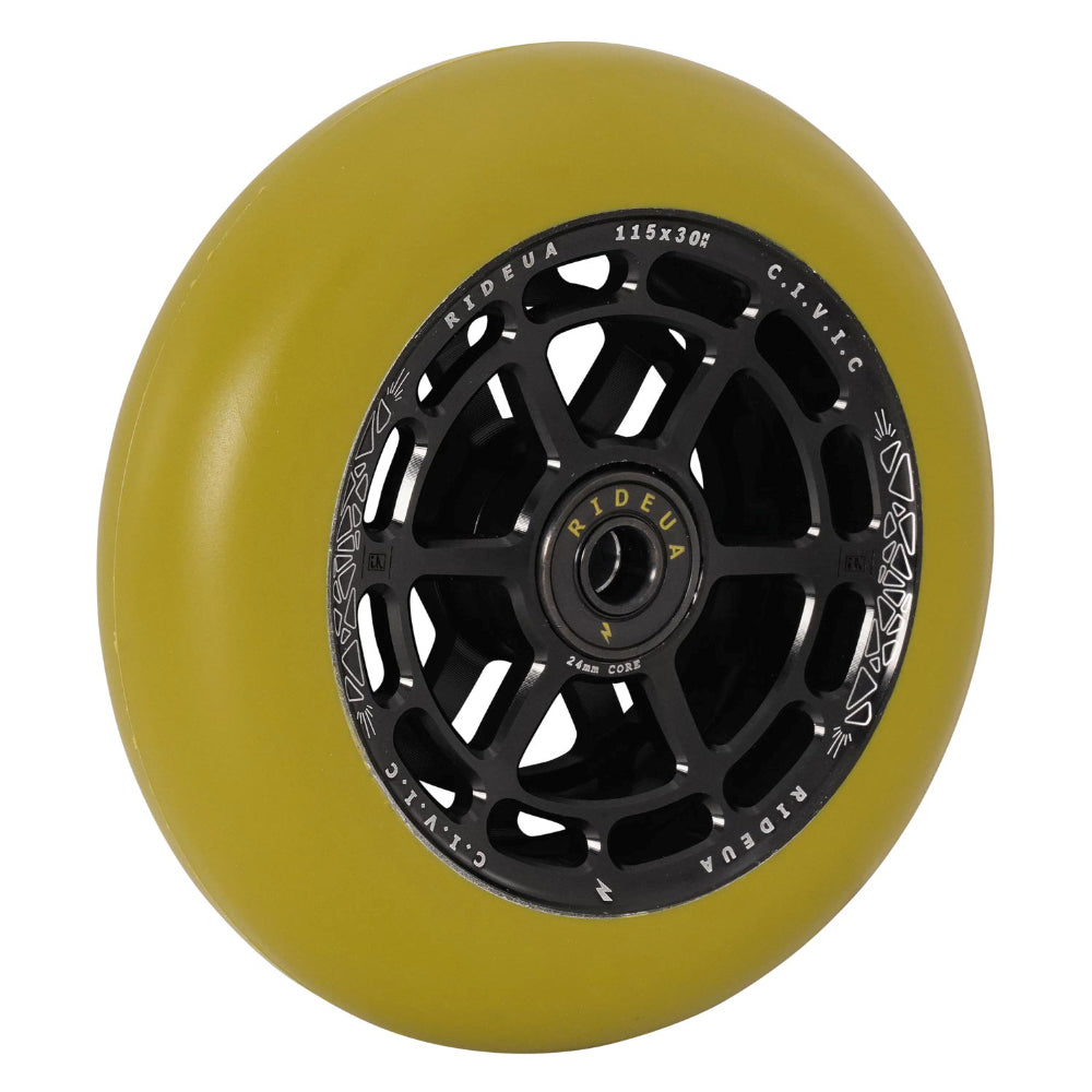 UrbanArtt Civic 115x30mm Scooter Wheels Black Army Green Angle Hollow Core