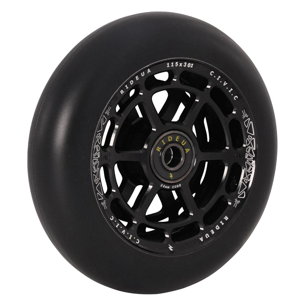 UrbanArtt Civic 115x30mm Scooter Wheels Black Black Angle Hollow Light