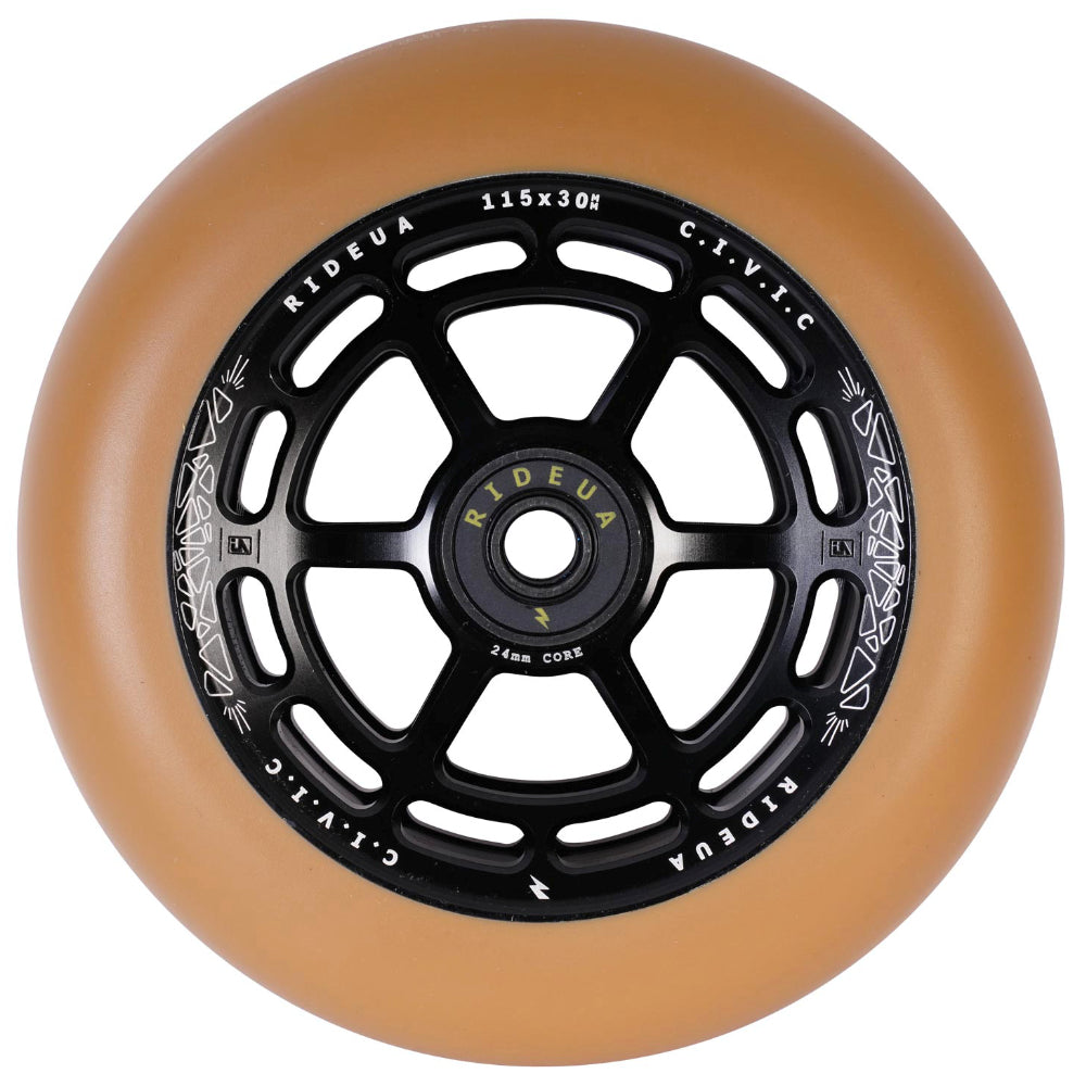 UrbanArtt Civic 115x30mm Scooter Wheels Black Gum Light
