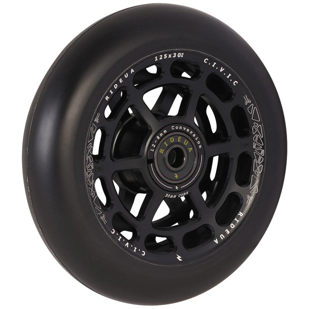 Urbanartt Civic 8STD And 12STD 125x30mm Freestyle Scooter Wheels Black Angle