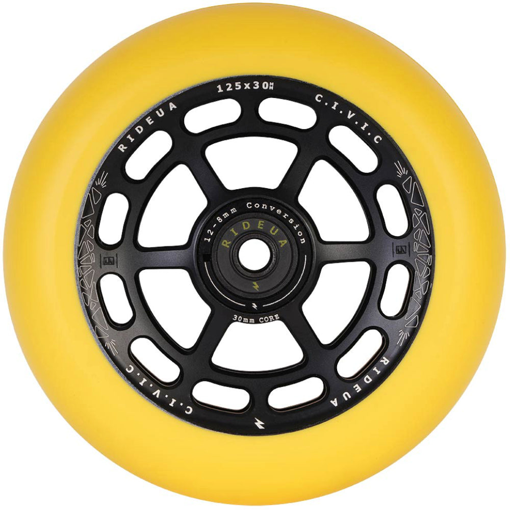 Urbanartt Civic 8STD And 12STD 125x30mm Freestyle Scooter Wheels Yellow
