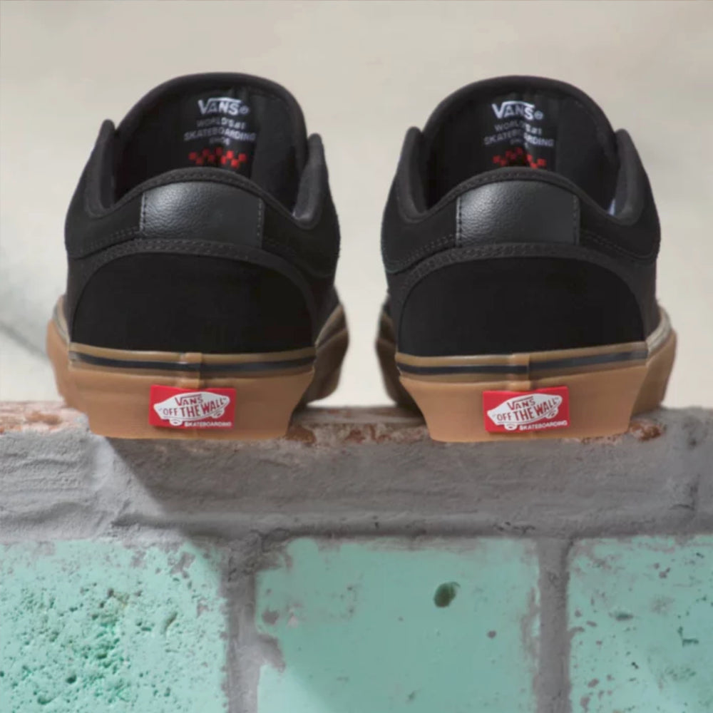 Vans Chukka Low Skate Black / Black / Gum Shoes PopCush Back Flag Logo