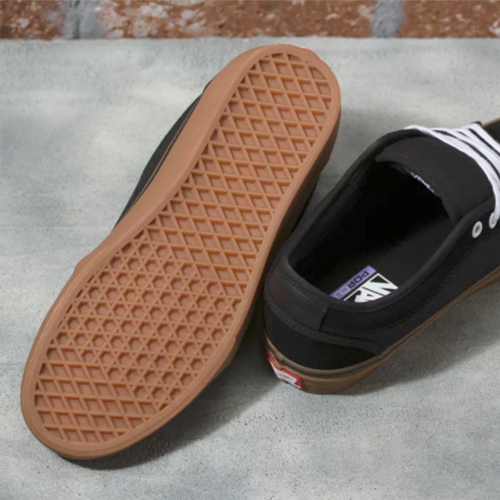 Vans Chukka Low Skate Black / Black / Gum Shoes PopCush Outsole Waffle