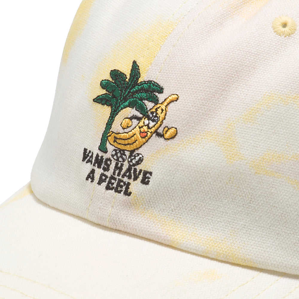Vans Curved Bill Jockey Cap Tie Dye Tropical Peach The Tie Dye Curved Bill Jockey Hat is a 6-panel jockey hat featuring an allover tie dye wash direct logo embroidery at the front, and a curved bill for a classic, heritage look. Specs 100% Cotton Tie-dye 6-panel curved bill jockey hat Direct embroidery or woven patch Close Up