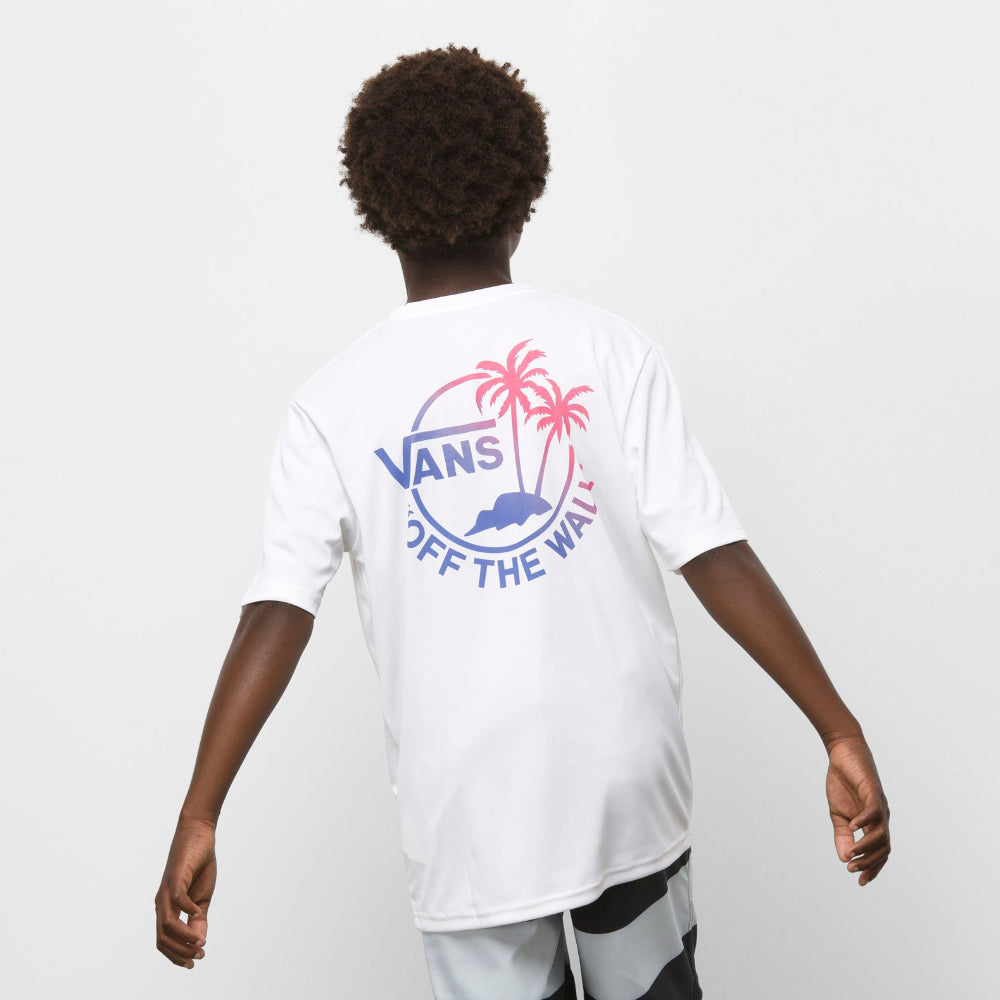 Vans Kids Dual Palm Sun White T-Shirt Back