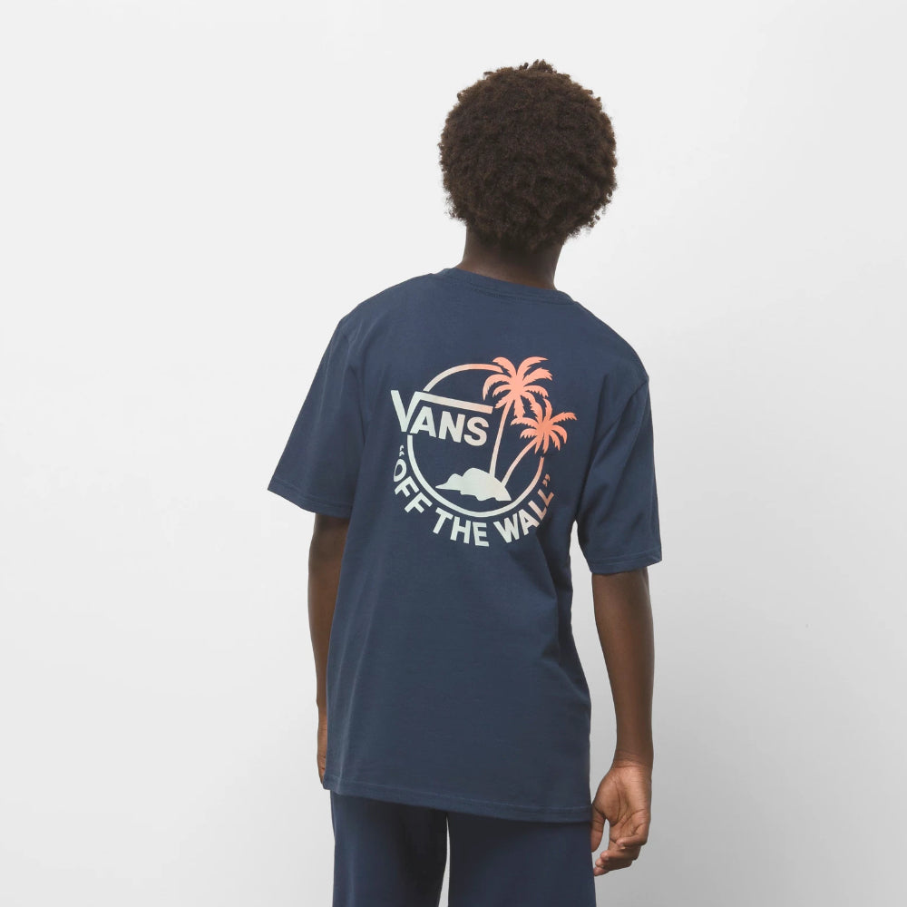 Vans Kids Mini Dual Palm 2 Dress Blues Melon T-Shirt Back