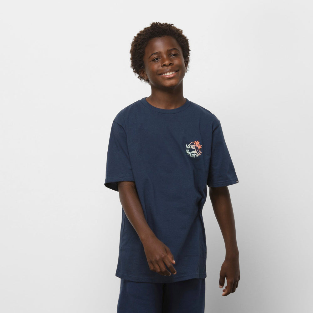 Vans Kids Mini Dual Palm 2 Dress Blues Melon T-Shirt Front