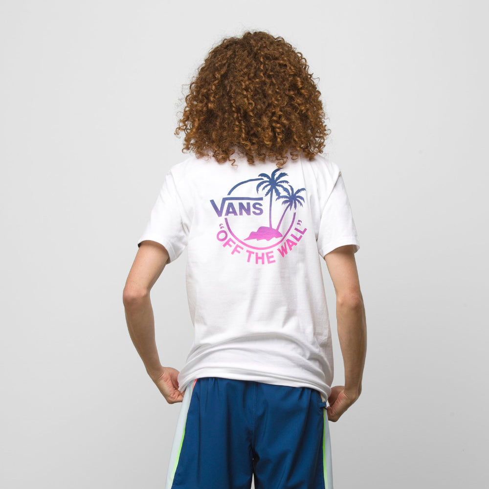 Vans Mini Dual Palm 2 White Pink Glow - Shirt Back