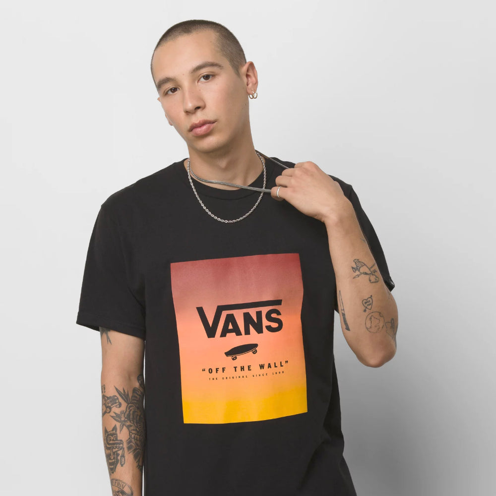 Vans Print Box Black Melon Gradient T-Shirt Close Up