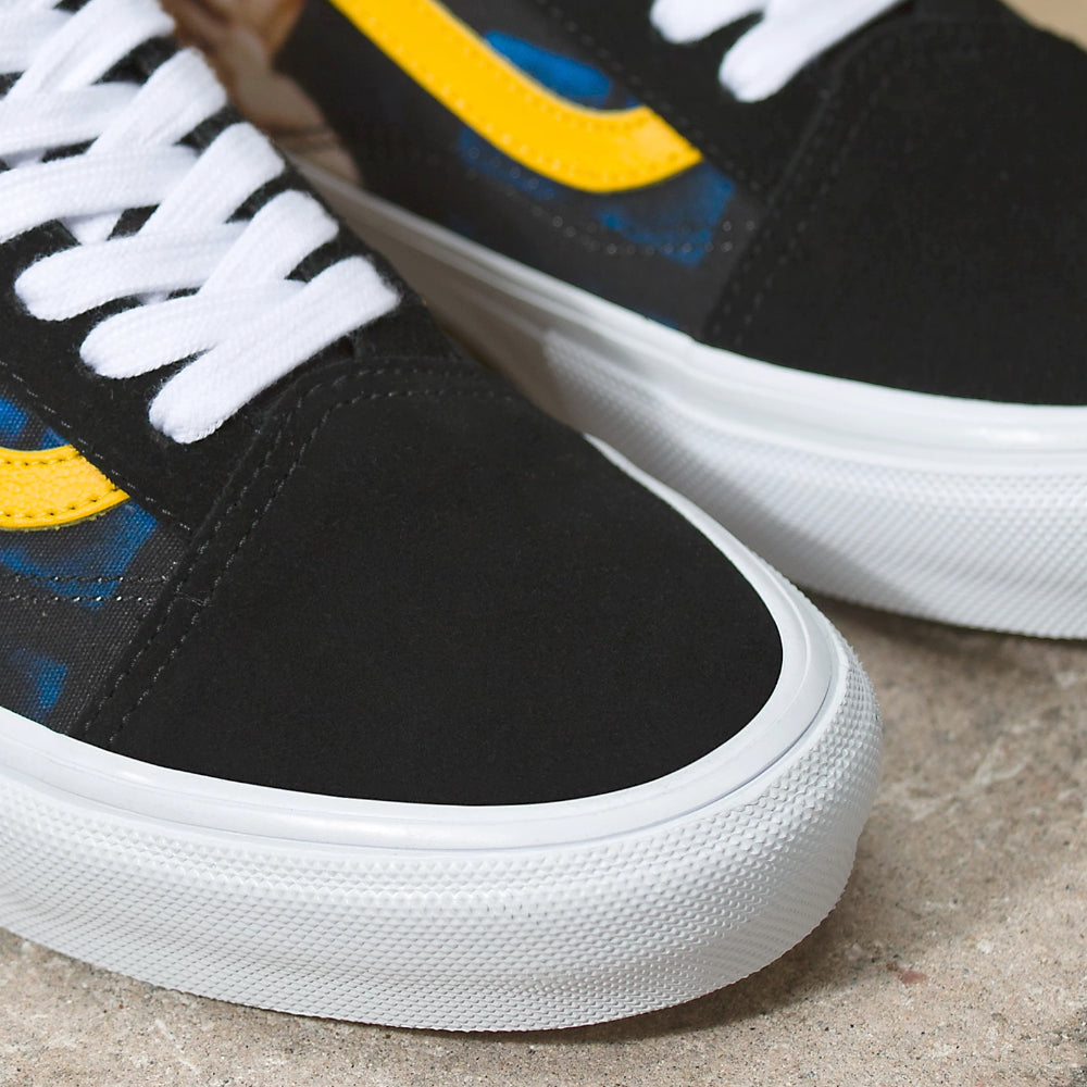 Vans Skate Old Skool Bruce Lee Black Yellow Shoes Reinforced Toe Cap