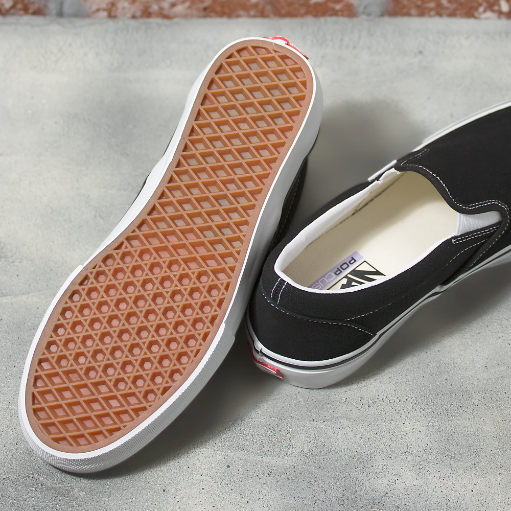 Vans Skate Slip-On Black / White - Shoes Vulcanized Waffle Outsole