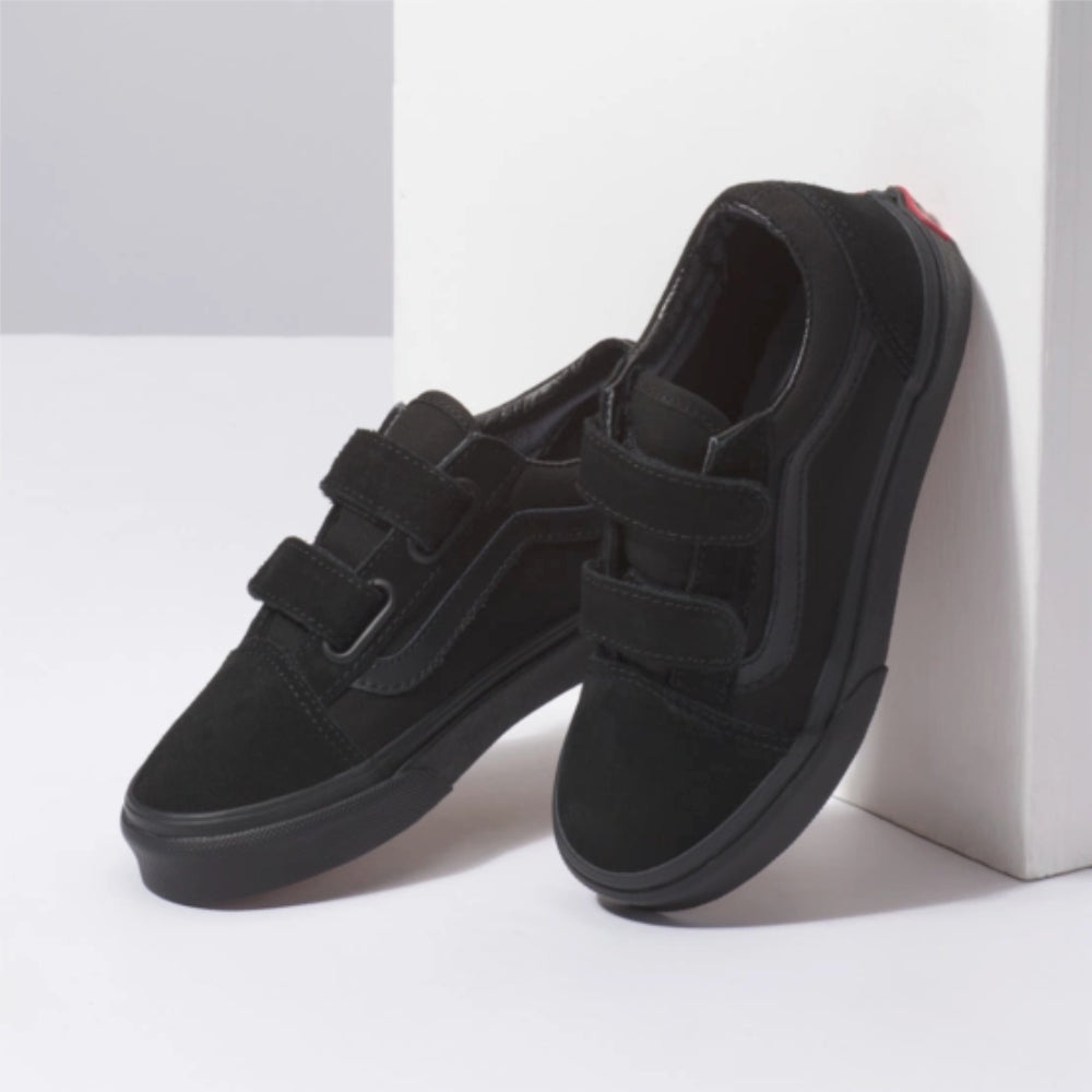 Vans Youth Old Skool Velcro Black/Black Shoes Stand