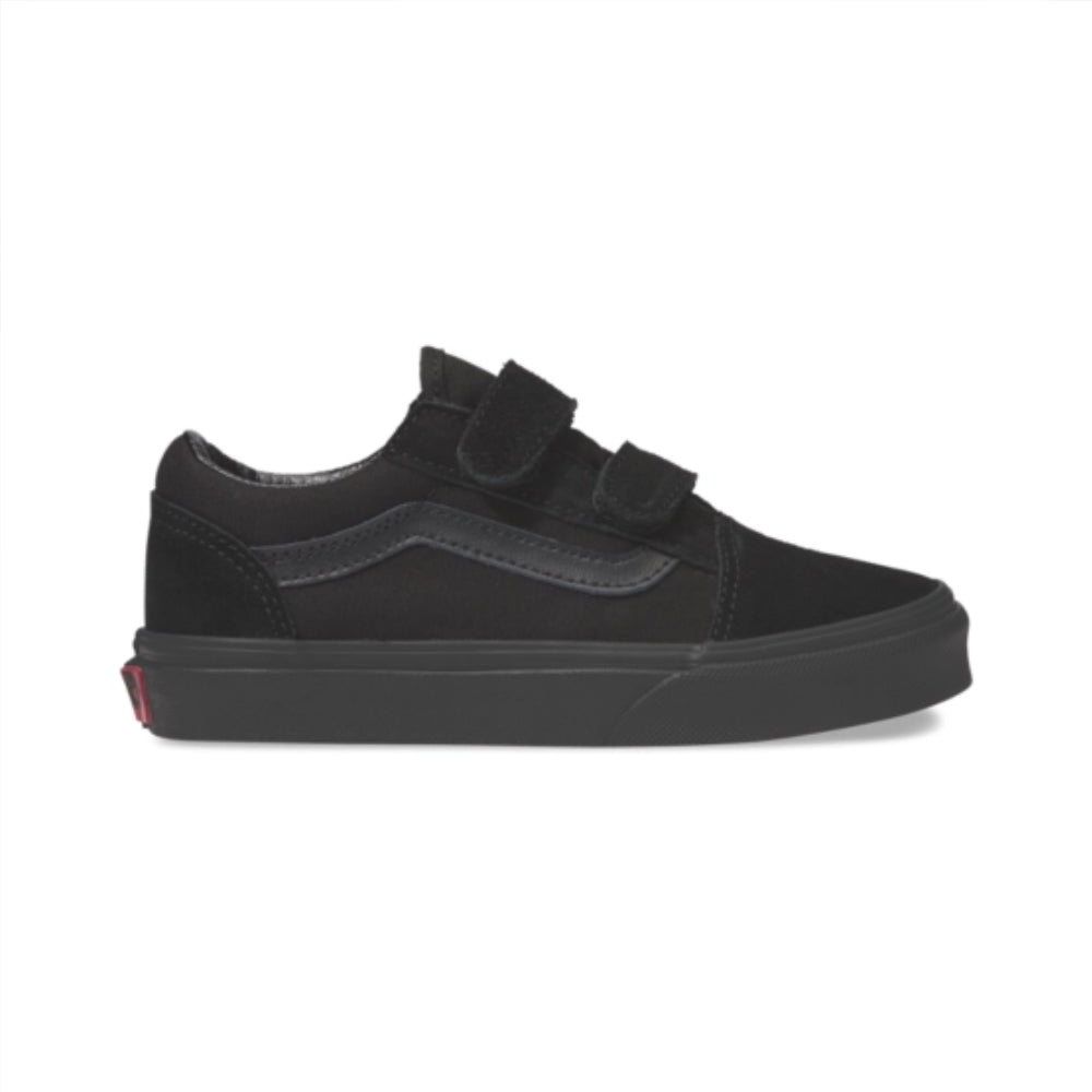 Vans Youth Old Skool Velcro Black/Black Shoes Outside