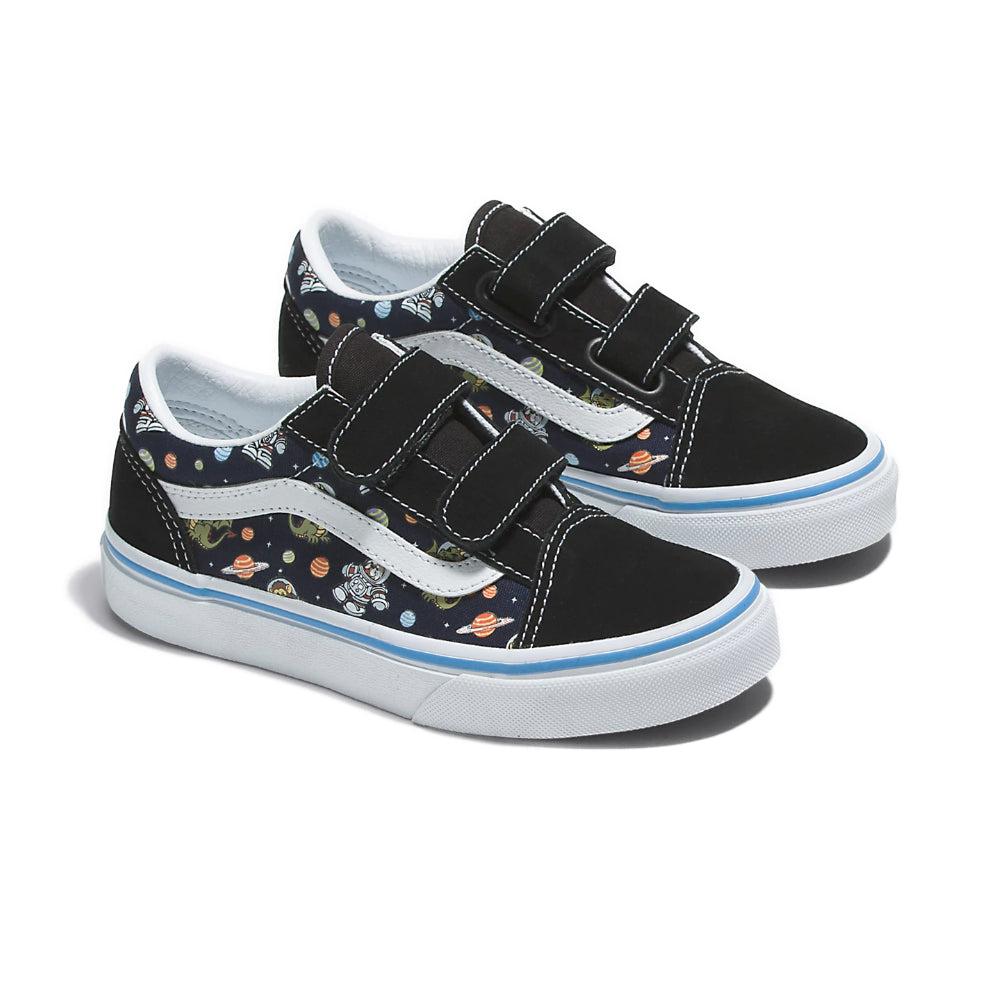 Vans Youth Old Skool Velcro Black / Cosmic Zoo Glow In The Dark - Shoes Pair