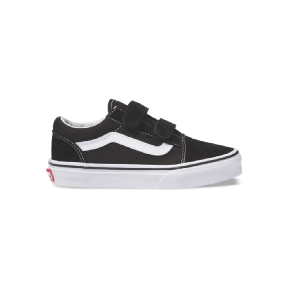 Vans Youth Old Skool Velcro Black / White Shoes Outside